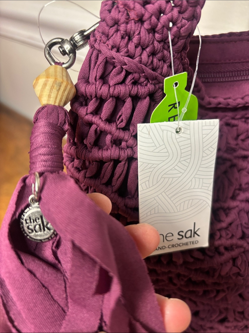 The SAK Carlisle handwoven plum crossbody bag- NEW (NWT) - Picture 11 of 14